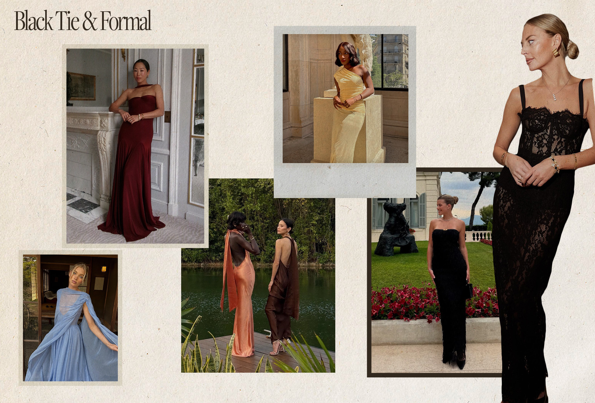 wedding guest style collage