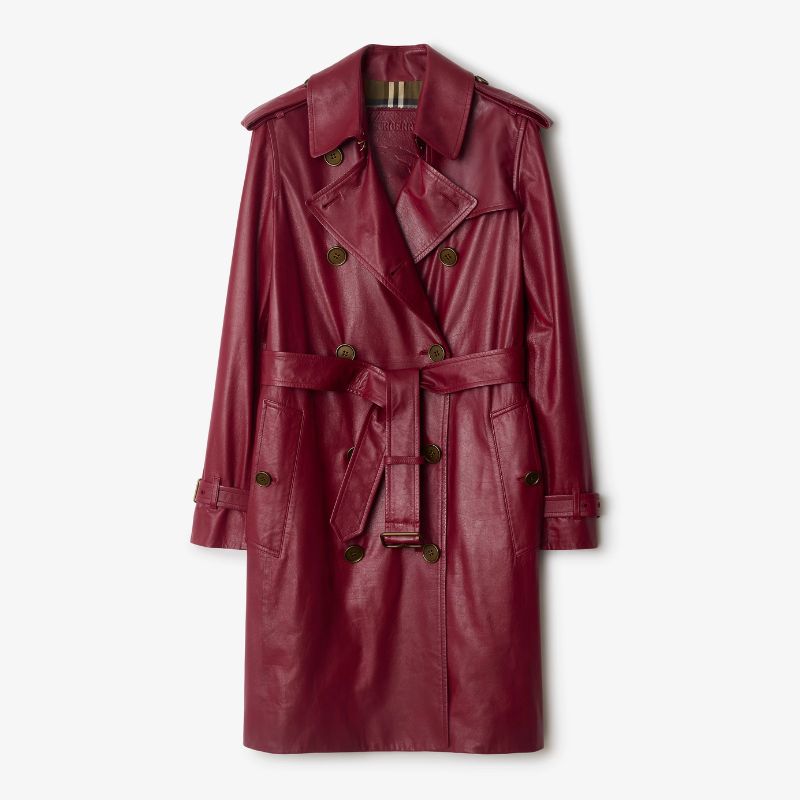 Burberry, Mid-length Leather Kensington Trench Coat