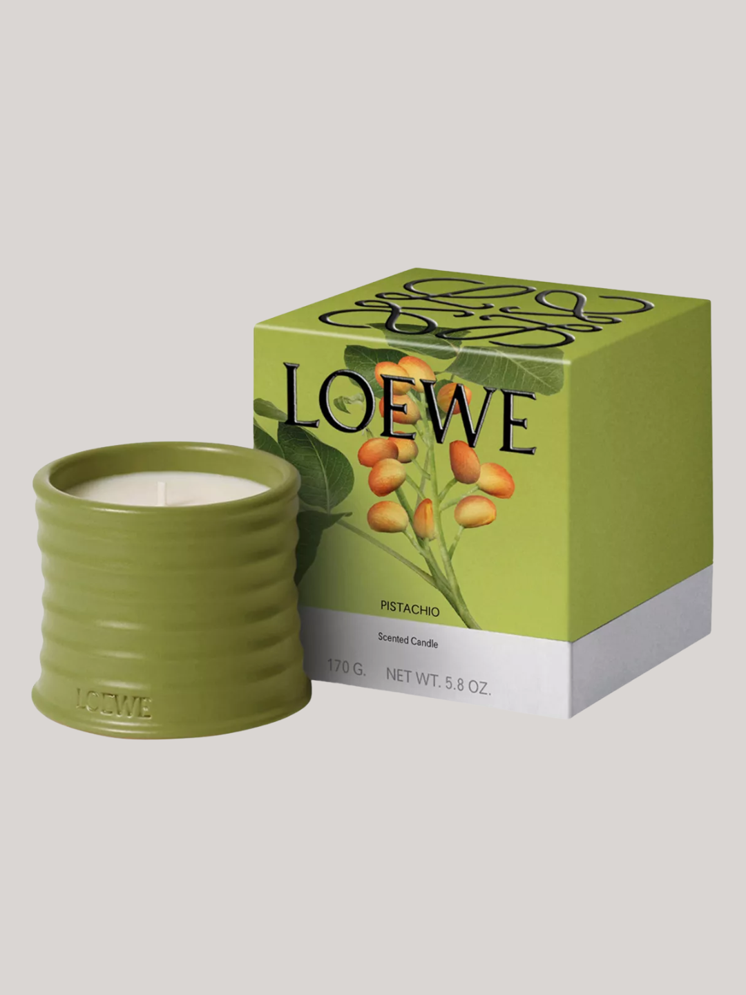 A small pistachio scented candle from Loewe