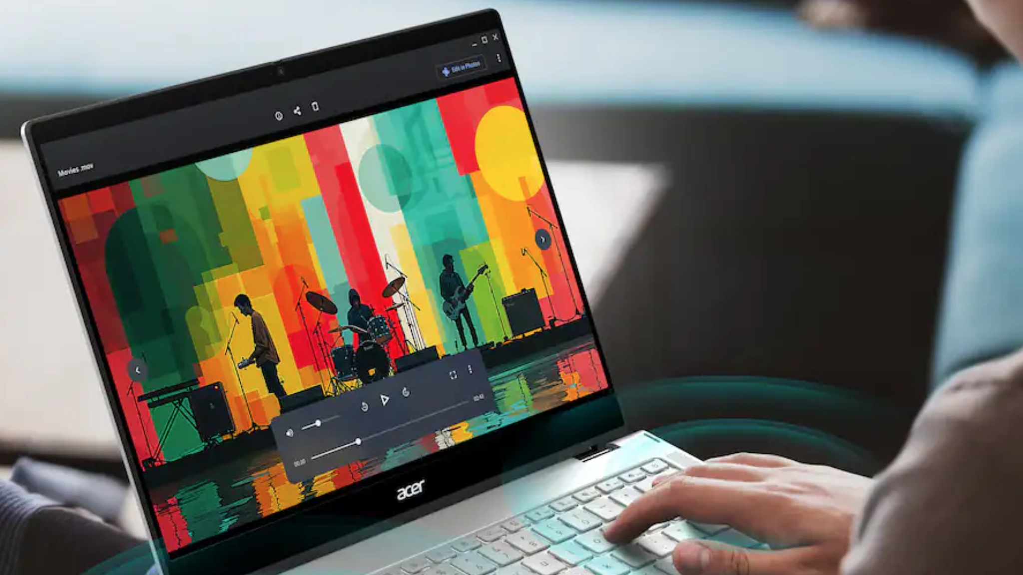 a person with a laptop