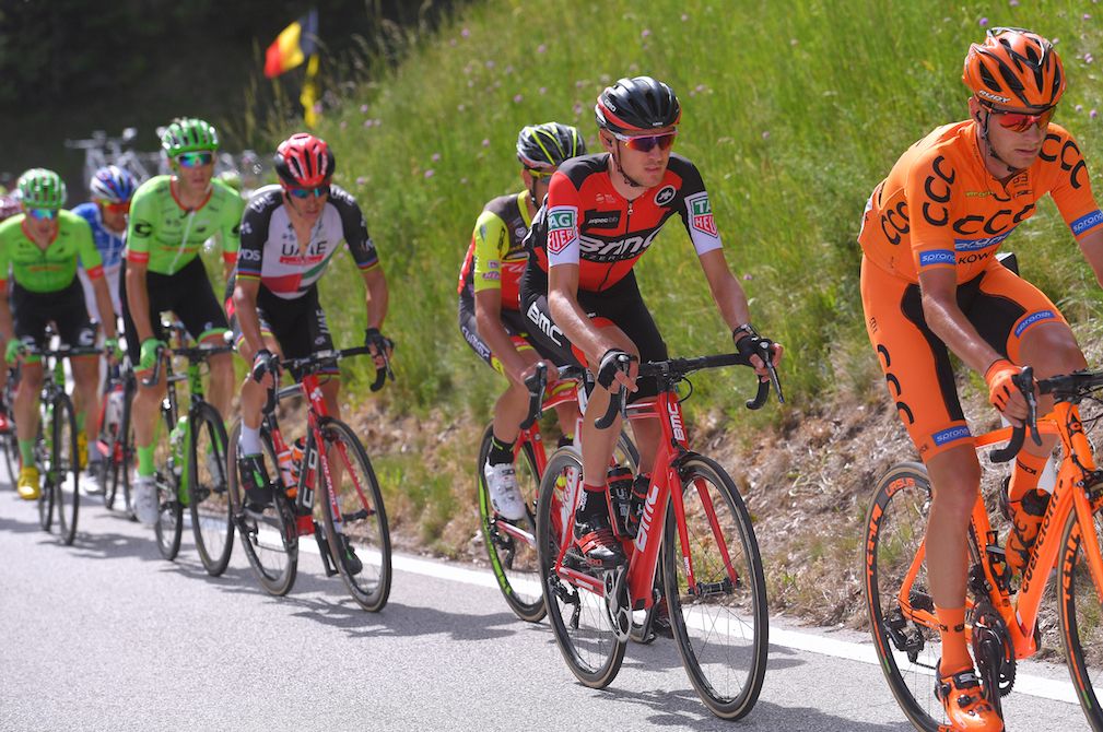Tejay van Garderen in the stage 17 breakaway at the Giro d'Italia