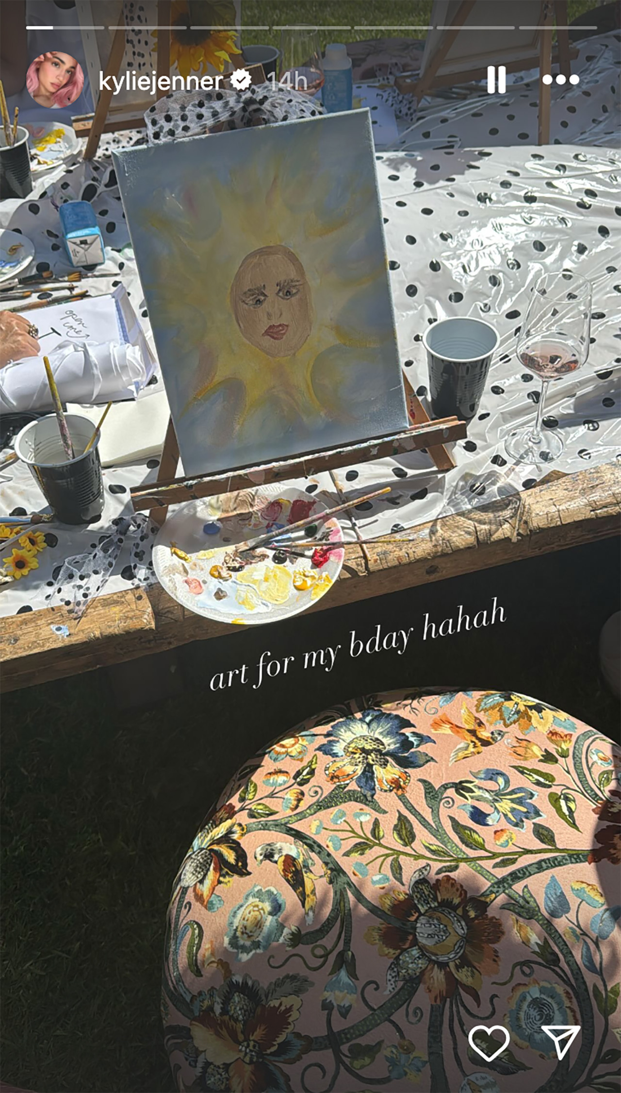 Instagram Stories photos show Kylie Jenner painting her 2019 