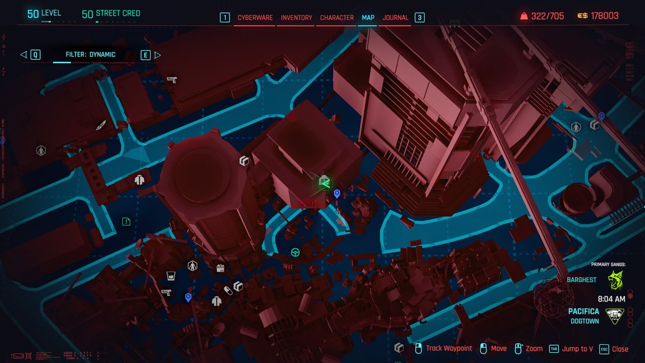 Cyberpunk 2077 Restricted Data Terminal location in Kress Street