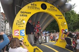 Defending Tour de France Champion Cadel Evans (BMC) begins his 2012 campaign in Liege