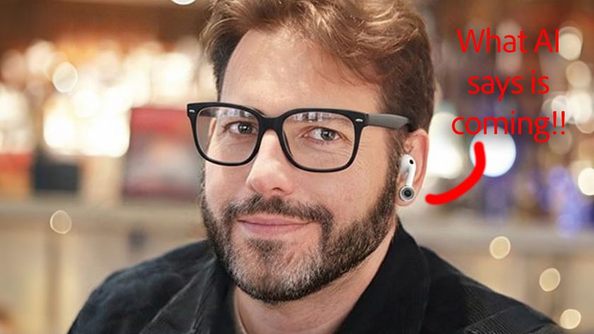 Adam Juniper with Gemini-generated &quot;Airpods&quot; with Cameras