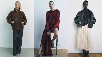 composite of models wearing clothes from Zara 