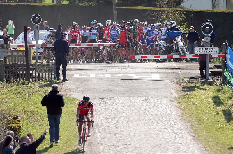 Some riders waited for the train, some chanced their luck