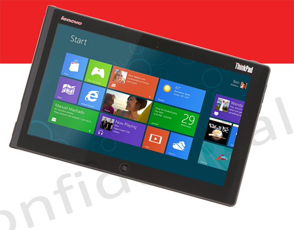 Lenovo ThinkPad Windows 8 tablet specifications leaked