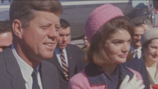 John F. Kennedy and Jackie Kennedy arriving in Texas in JFK: One Day in America