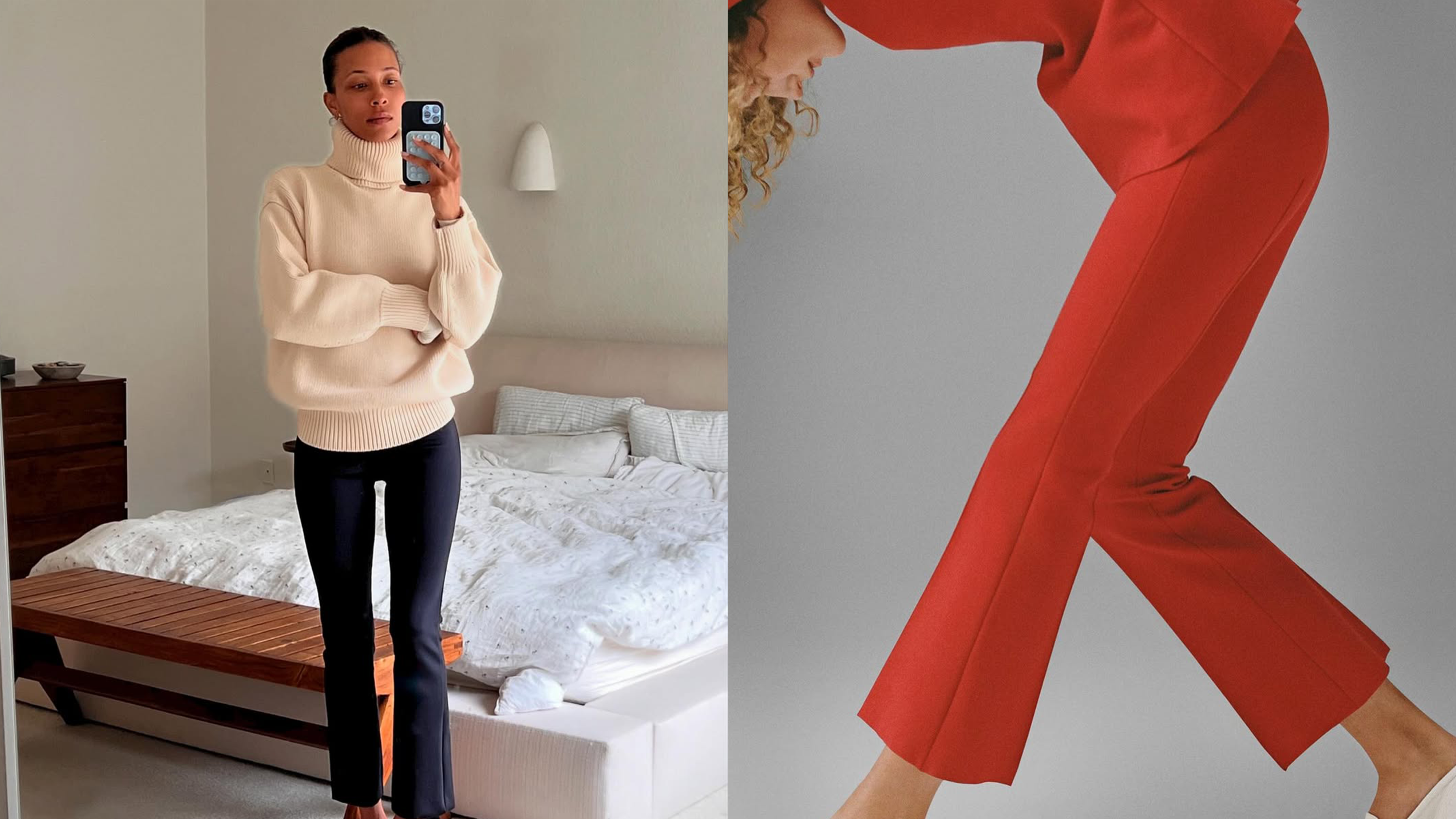cropped flare pant trend