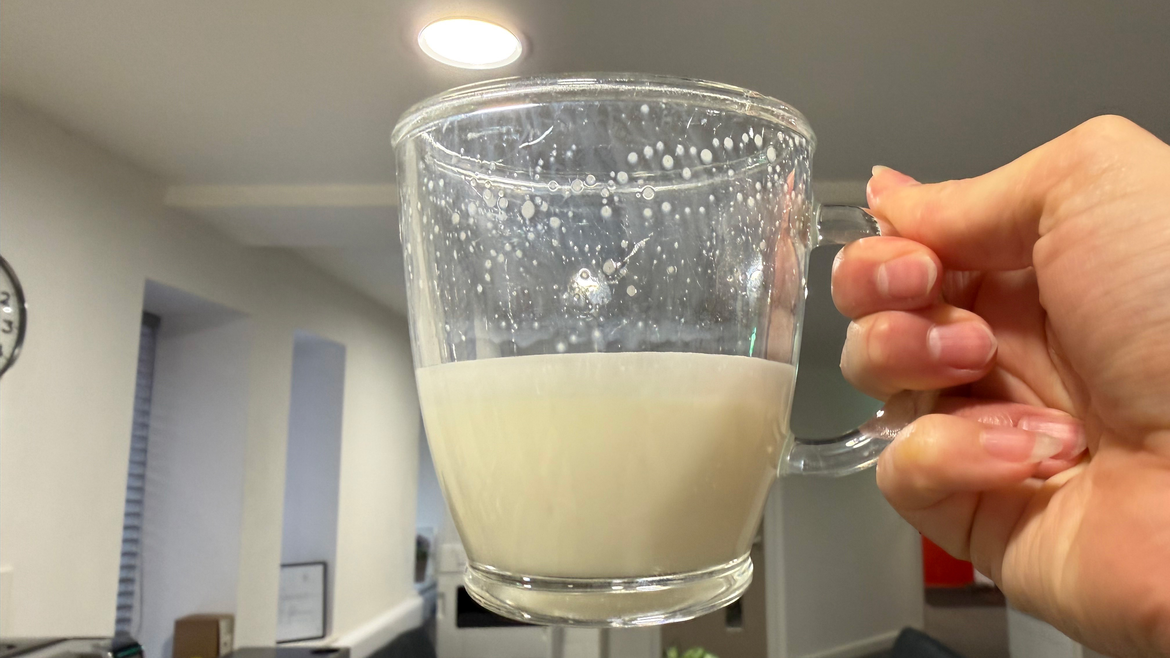 a milk drink made by the subminimal nanofoamer go