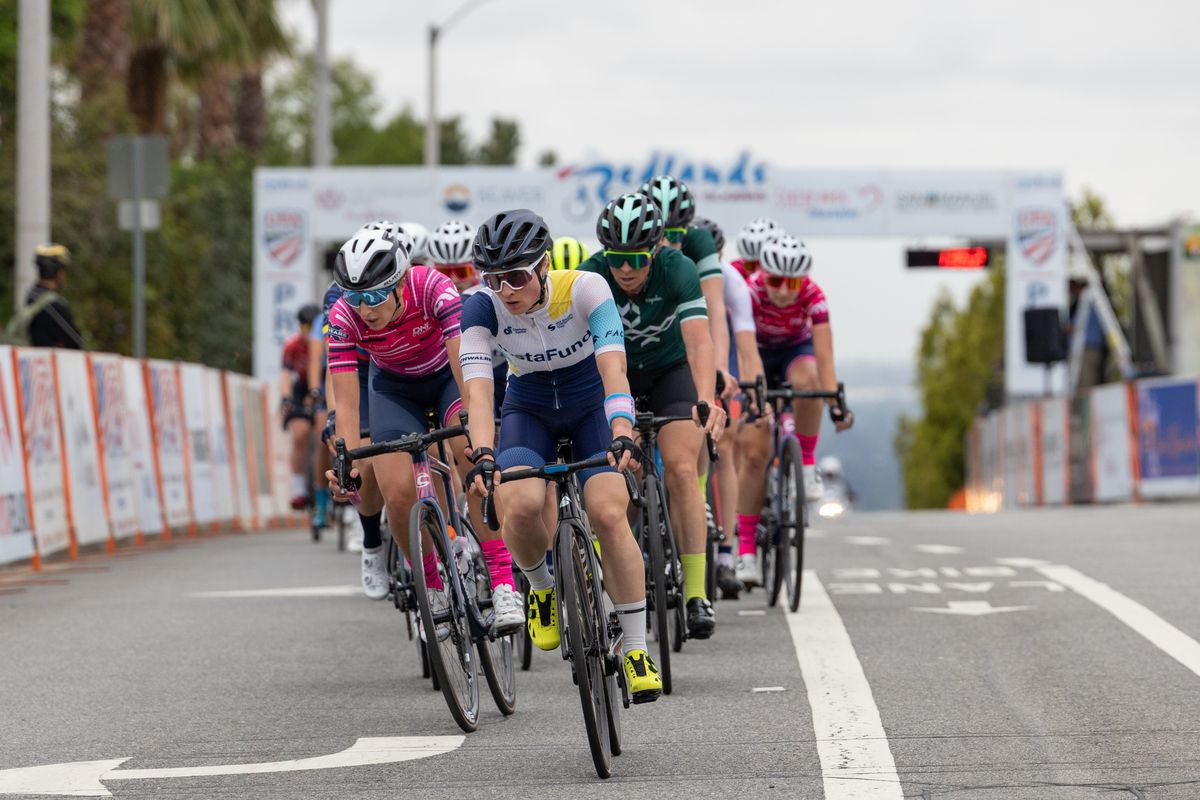 Heidi Franz from Instafund LaPrima was not afraid to put her nose in the wind early in the race.