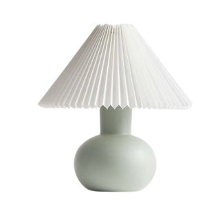 Flo Fluted Sage Green Ceramic Kids Table Lamp