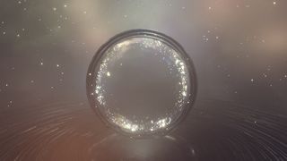 Starfield — A ringe-shaped alien portal glowing