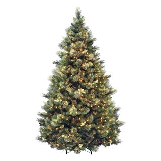 A National Tree Company Carolina Pine 7.5 Foot Prelit Artificial Christmas Tree