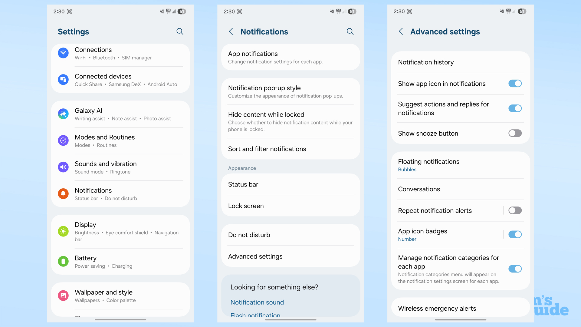 Manage Android notifications categorization settings