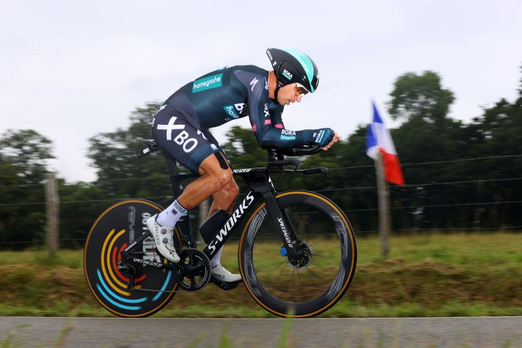 LAVAL ESPACE MAYENNE FRANCE JUNE 30 Peter Sagan of Slovakia and Team BORA Hansgrohe during the 108th Tour de France 2021 Stage 5 a 272km Individual Time Trial stage from Chang to Laval Espace Mayenne 90m ITT LeTour TDF2021 on June 30 2021 in Laval Espace Mayenne France Photo by Tim de WaeleGetty Images