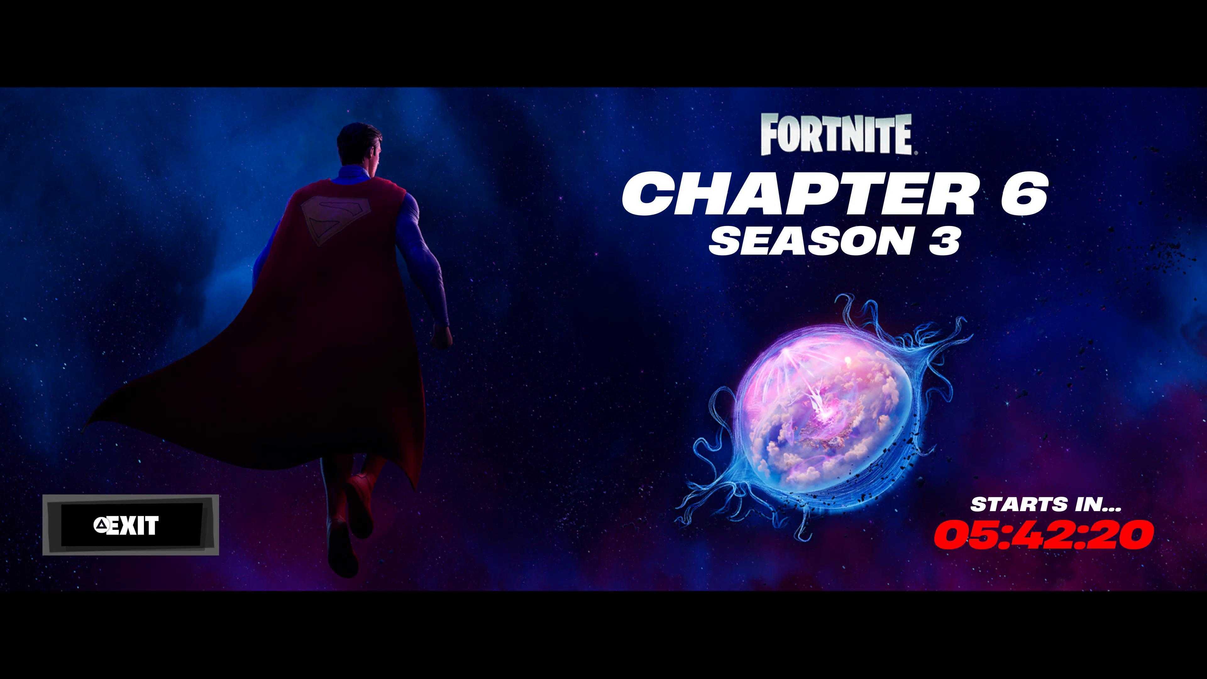 Superman watches the battle royale island