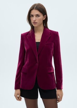 Mango + Velvet Suit Blazer