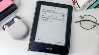 Bluetooth-inställningen på Kobo Clara BW-läsplattan.