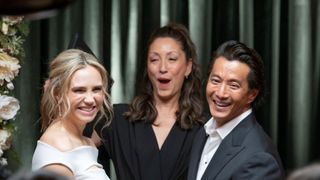 Fiona Gubelmann, Christina Chang and Will Yun Lee in The Good Doctor