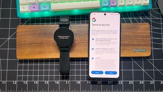 Review Google's Terms of Service on Galaxy S21 FE when setting up Galaxy Watch 5