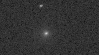 Qicheng Zhang used the Lowell Observatory to take this post-perihelion shot of comet 3I/ATLAS during morning twilight on Halloween. 