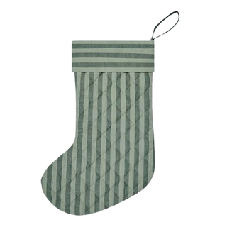 Piglet in bed stripy stocking