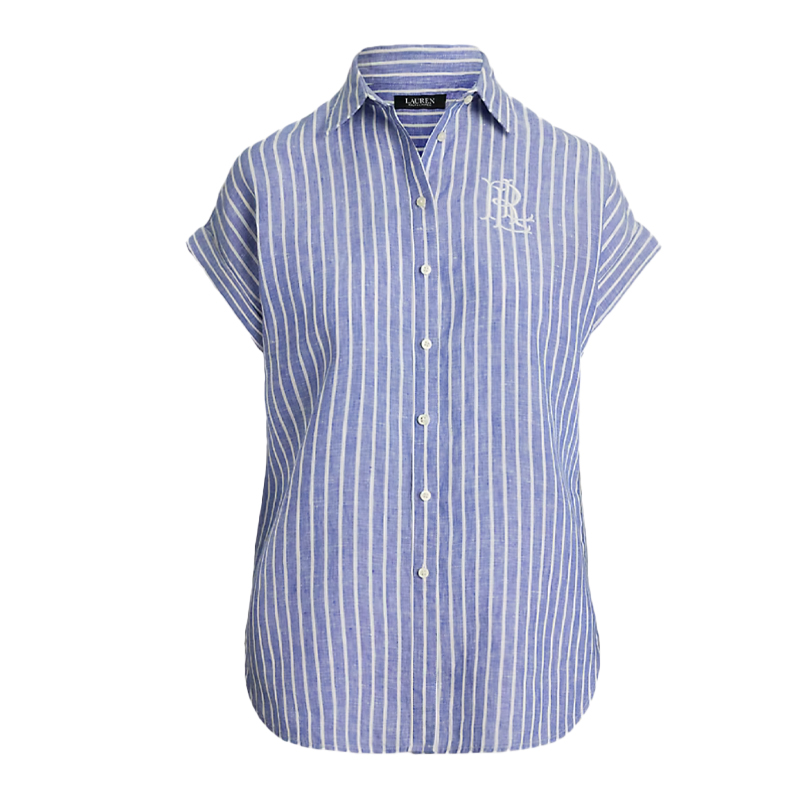 blue and white striped shirt, Ralph Lauren