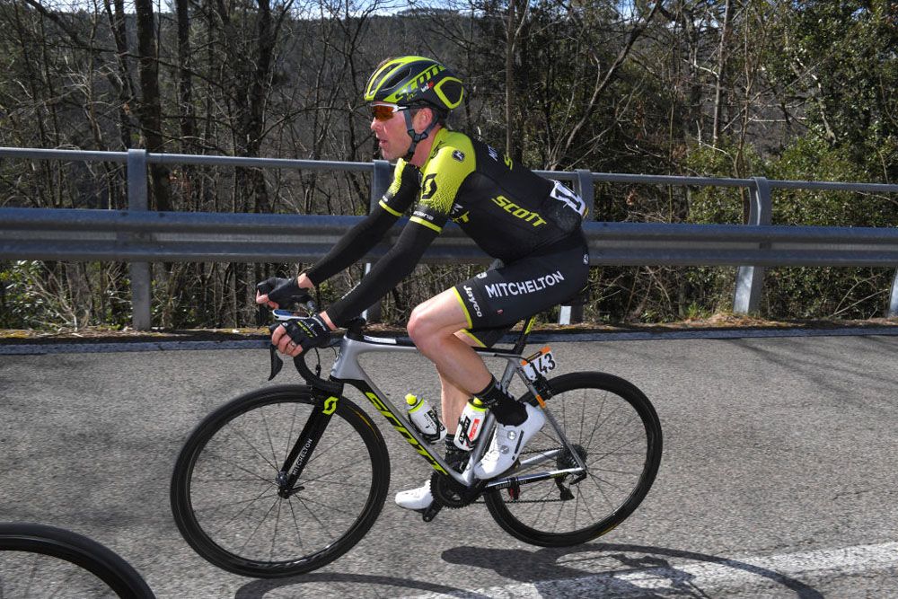 Brent Bookwalter in his new Mitchelton-Scott colours