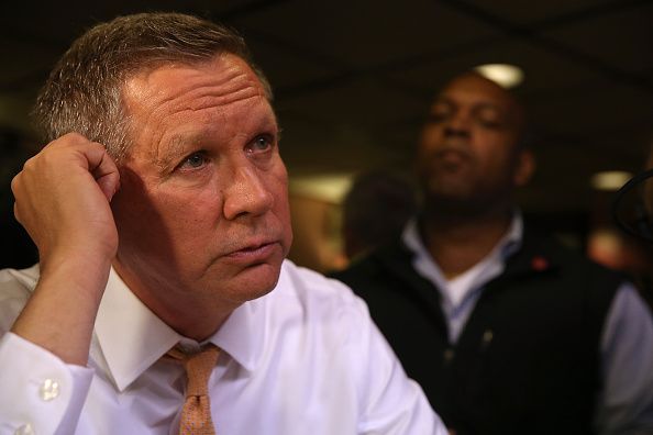 Kasich gets frustrated when reporter questions about his single victory in race. 