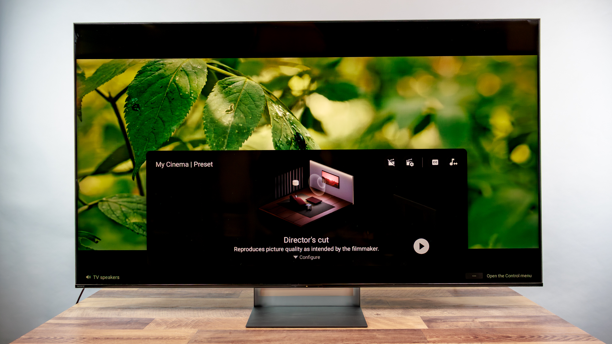 Sony Bravia 7 II True RGB TV on a desk