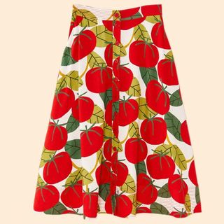 tomato print skirt