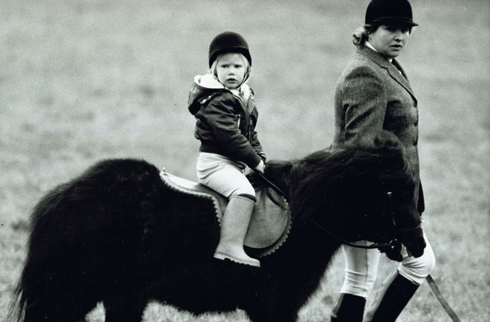 Zara Philips gets to grips with a Shetland pony