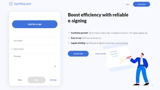 Website screenshot for SignRequest.