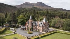 The Torridon hotel and surrounding landscape.