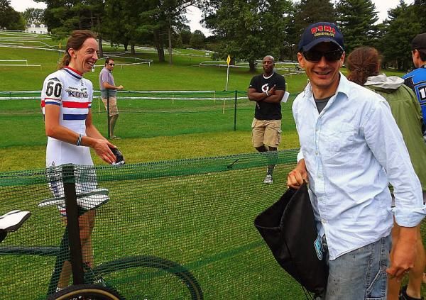 Helen Wyman (Kona) and husband Stef had much to smile about after Helen started her 'cross season off with a pair of victories.