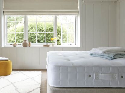 How often should you change your mattress – Bedroom with bed base and mattress