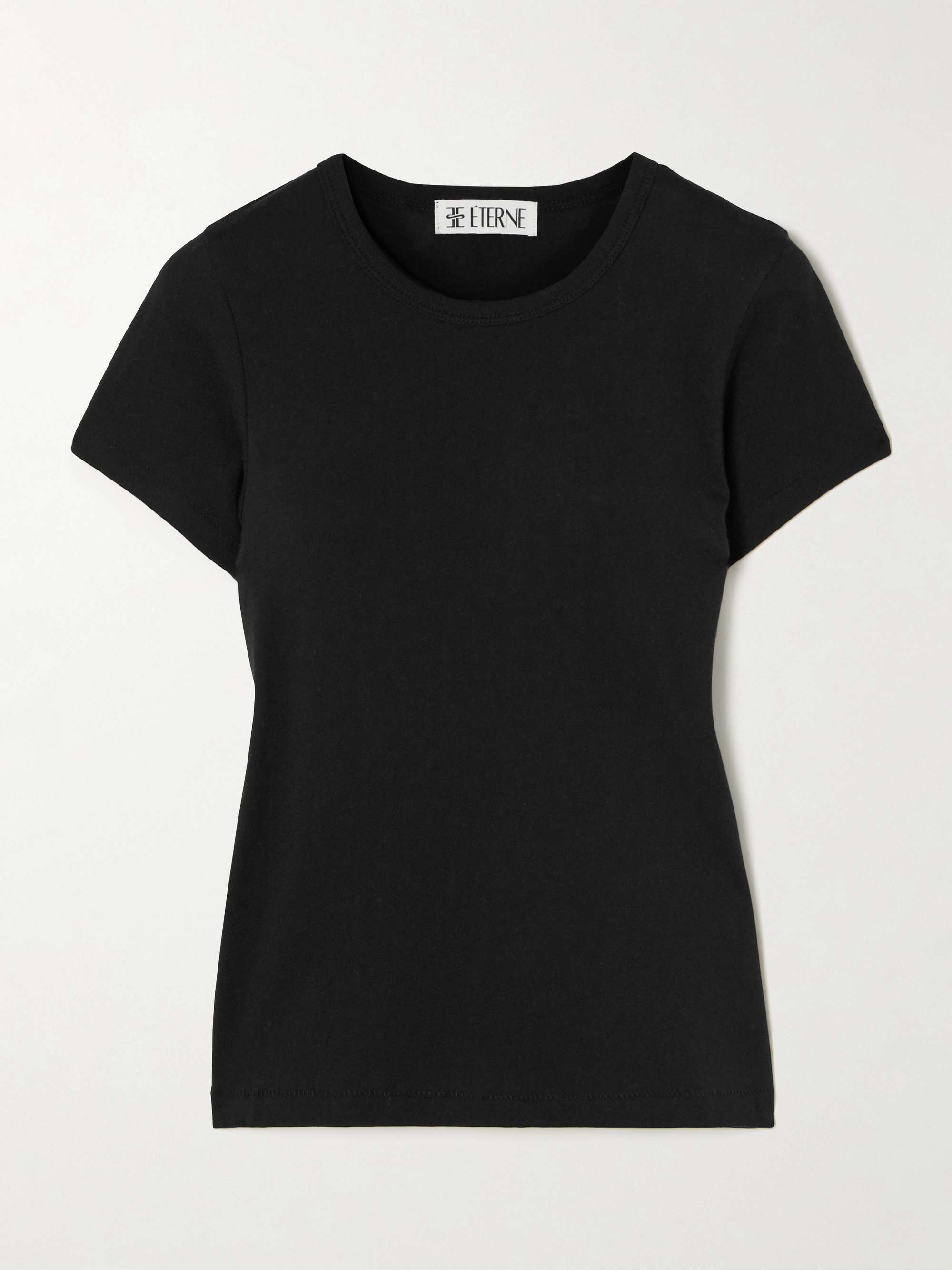 Short Sleeve Baby Tee Cotton and Modal-Blend Jersey T-Shirt