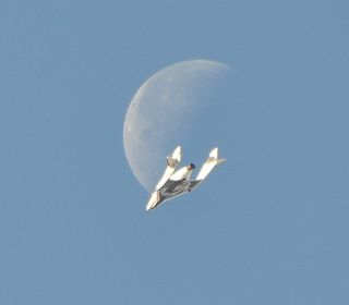 SpaceShipTwo and Moon Test Flight