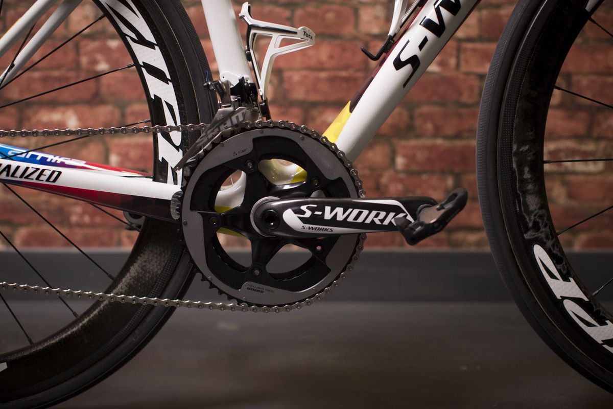 53/39 chainrings on a Specialized crankset for Armitstead