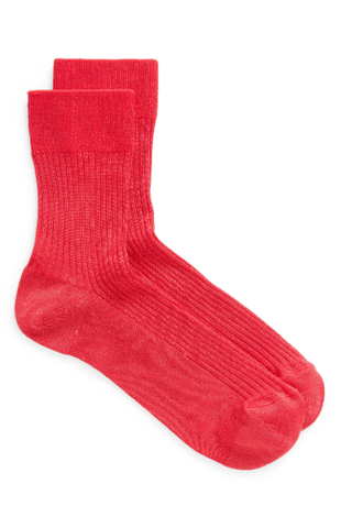Nordstrom, Shine Rib Crew Socks