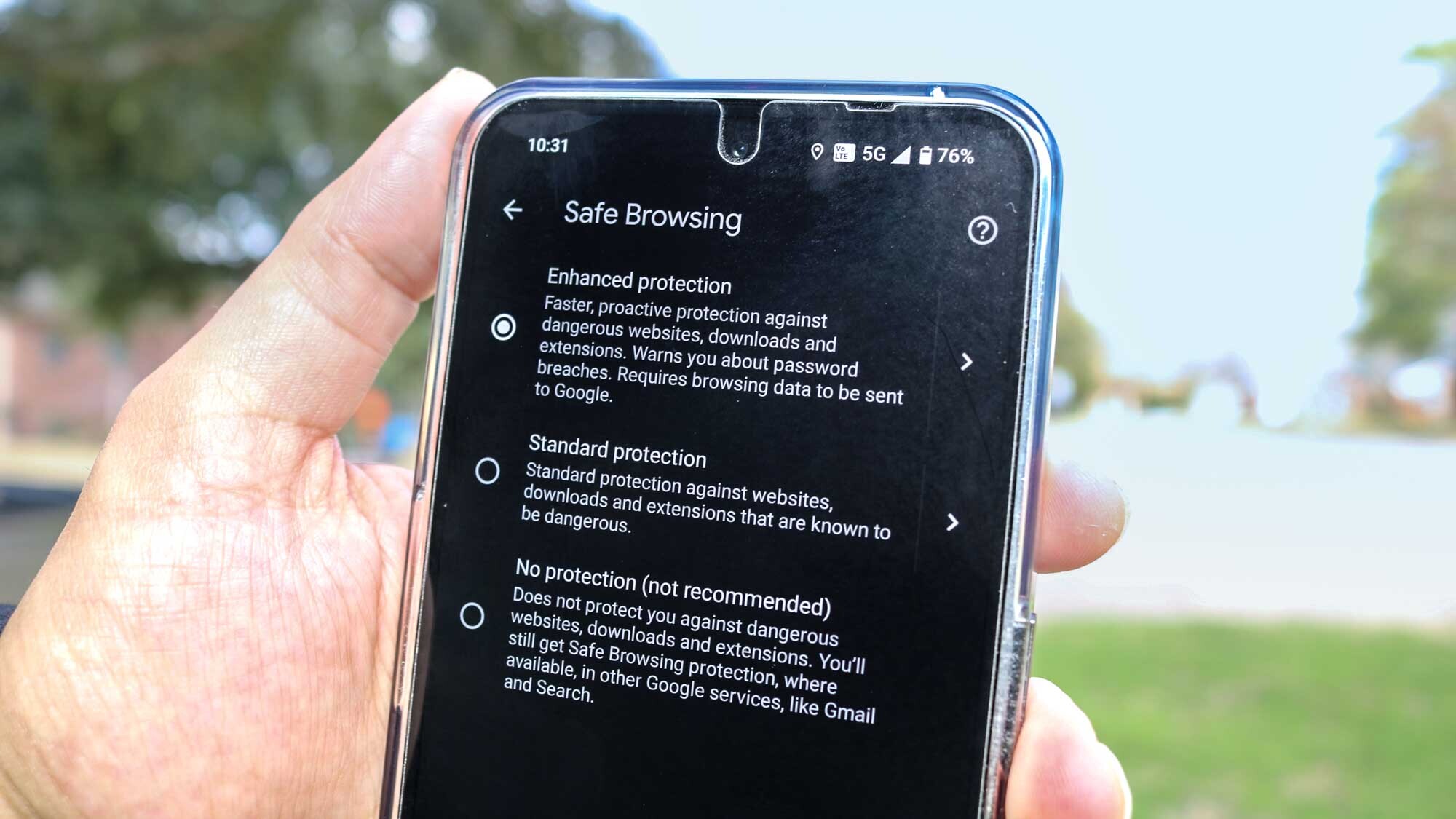 Phone Hack: manage Enhanced Safe Browsing for your Phone