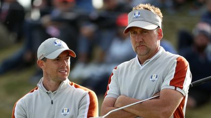 Rory McIlroy and Ian Poulter at the 2021 Ryder Cup
