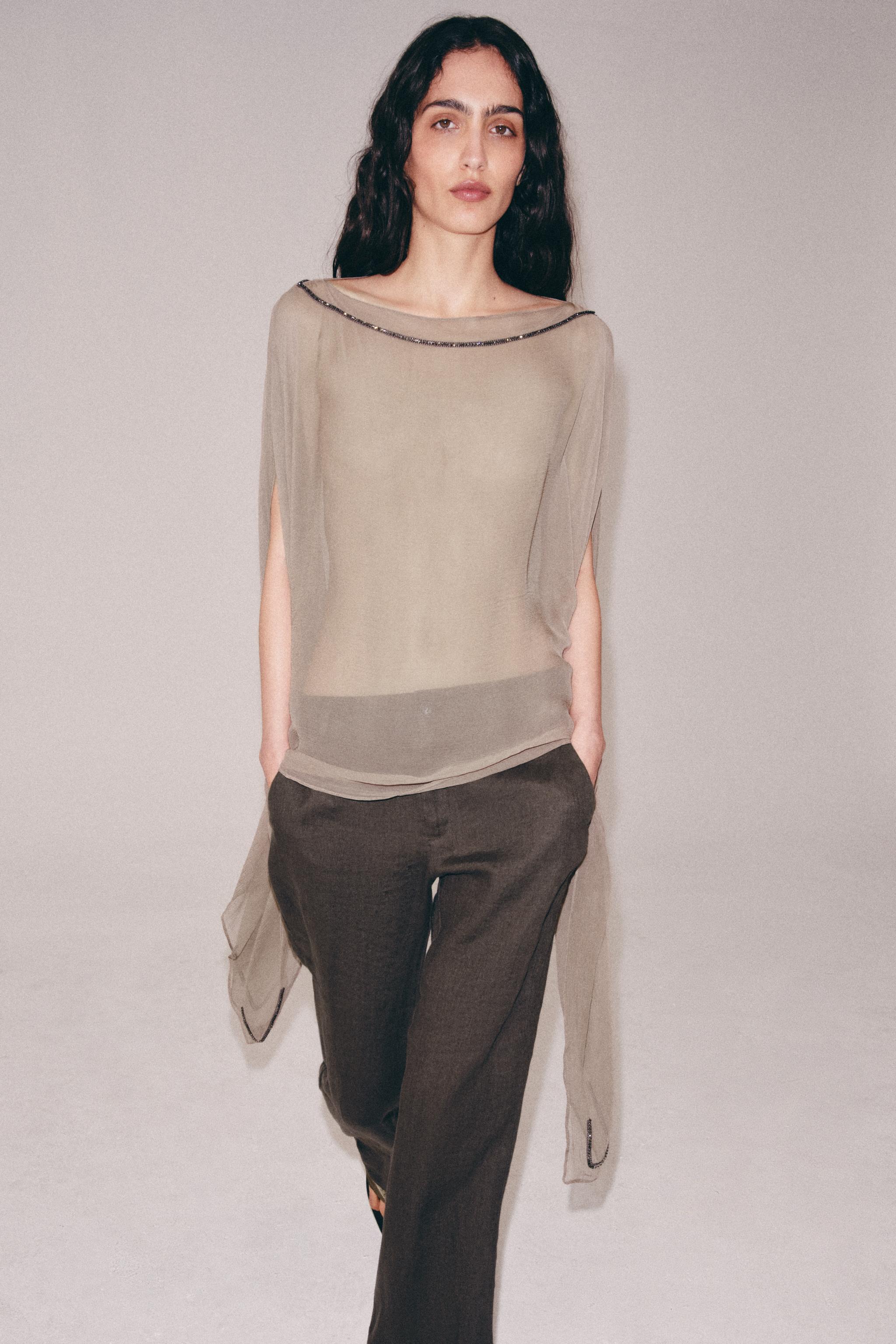 Long 100% Viscose Shimmer Cape