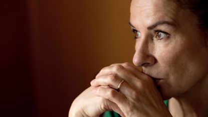 Woman wearing wedding ring