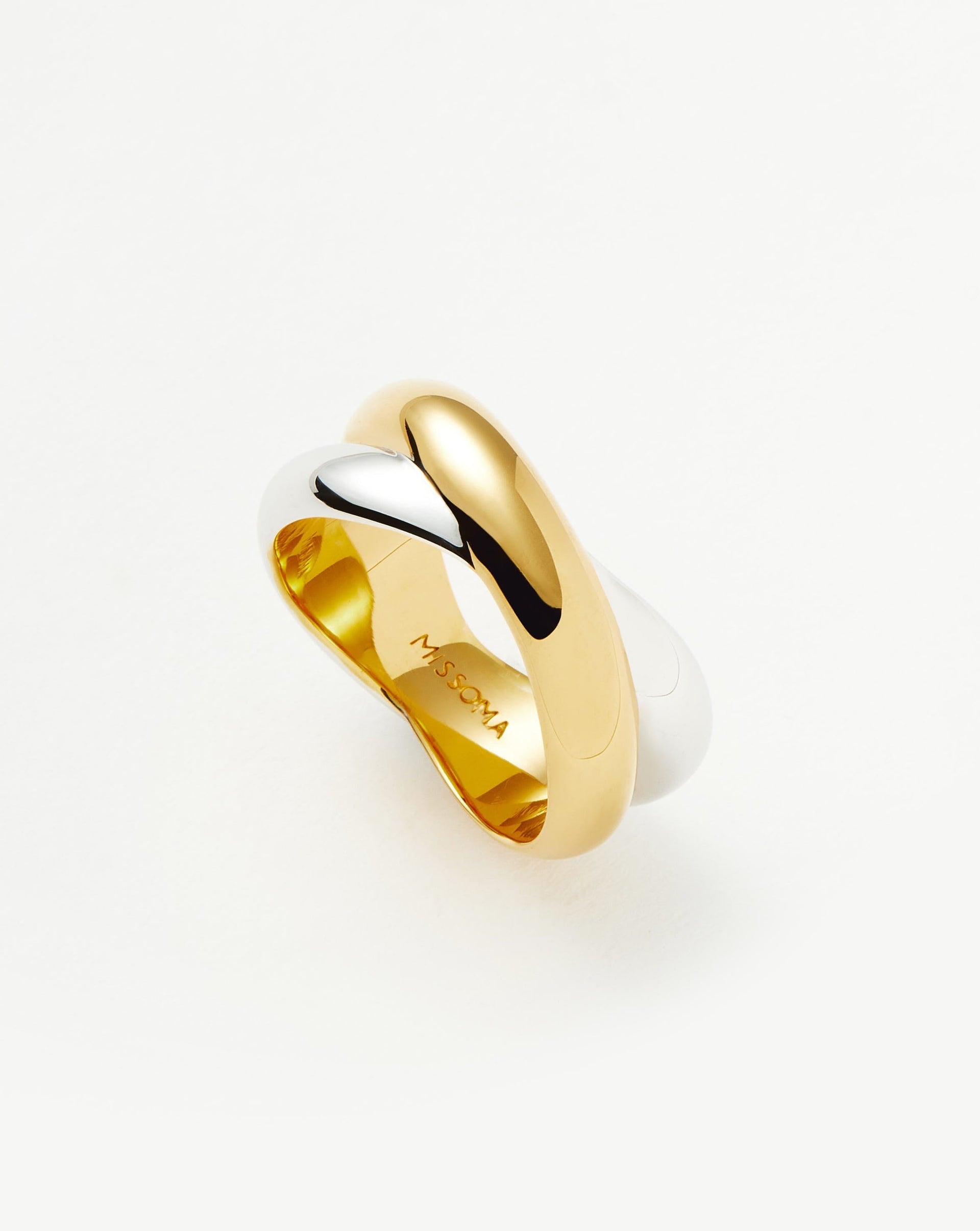 Lucy Williams Chunky Entwine Ring | Mixed Metal - 18ct Gold Plated/silver Plated / I