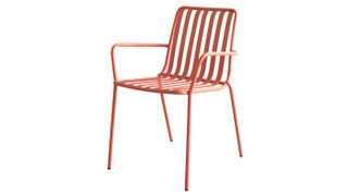 Gaby orange metal outdoor armchair