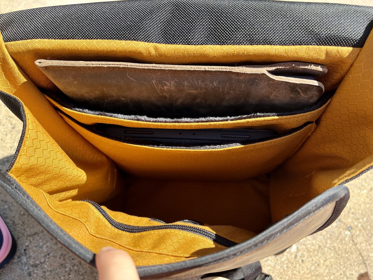 Waterfield Designs Tuck Backpack Interior