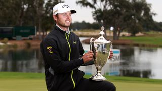 Adam Svensson with the RSM Classic trophy